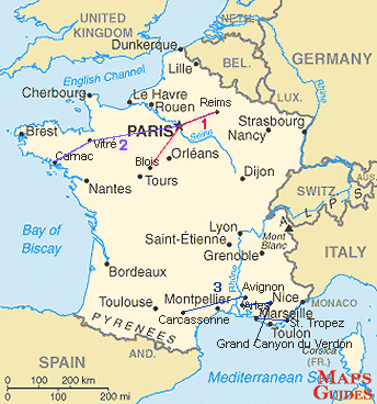 Francie - mapa