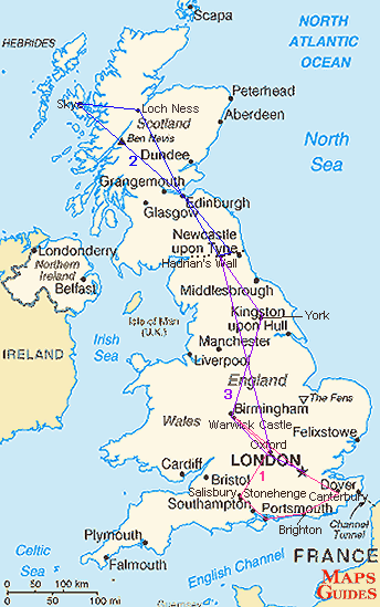 Великобритания - карта