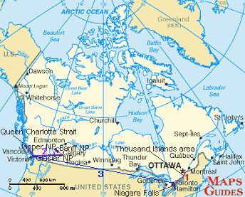 加拿大 - 地图