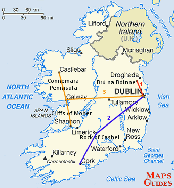 アイルランド - 地図