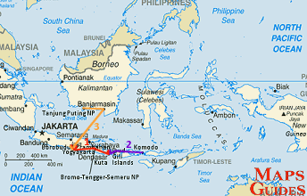 印度尼西亚 - 地图