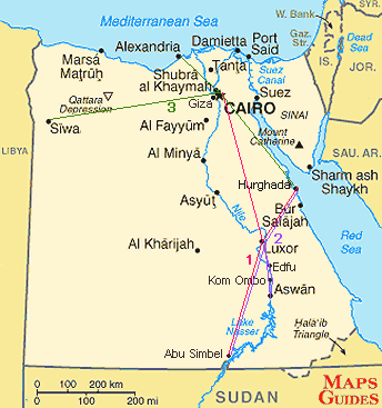 L'Egypte - carte