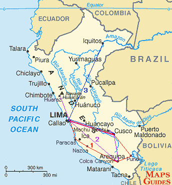 Перу - карта