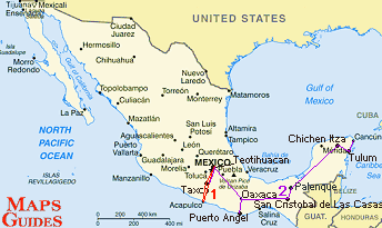 墨西哥 - 地图