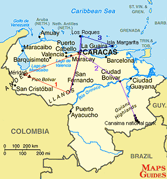 ベネズエラ - 地図