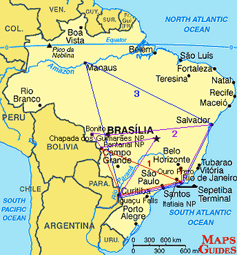 Бразилия - карта