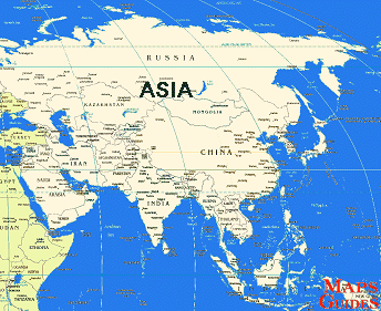Asie - mapa