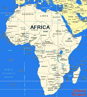 Африка - карта