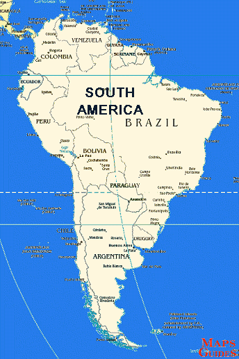 南アメリカ - 地図
